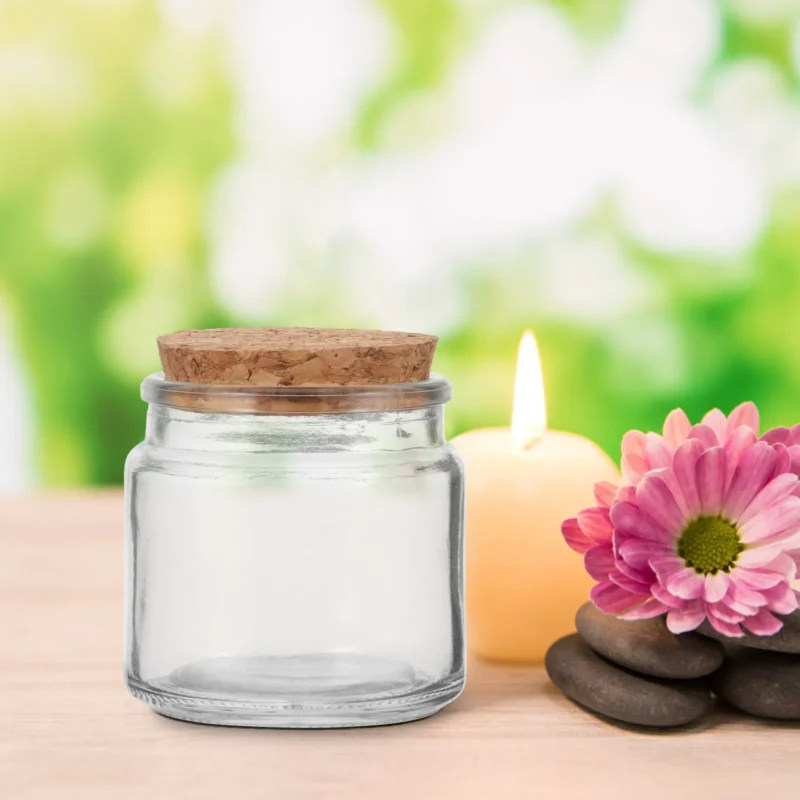 8Pcs Premium Glass Jars with Lids Versatile DIY Making Containers for Aromatherapy Candles Home Decor Storage Tea