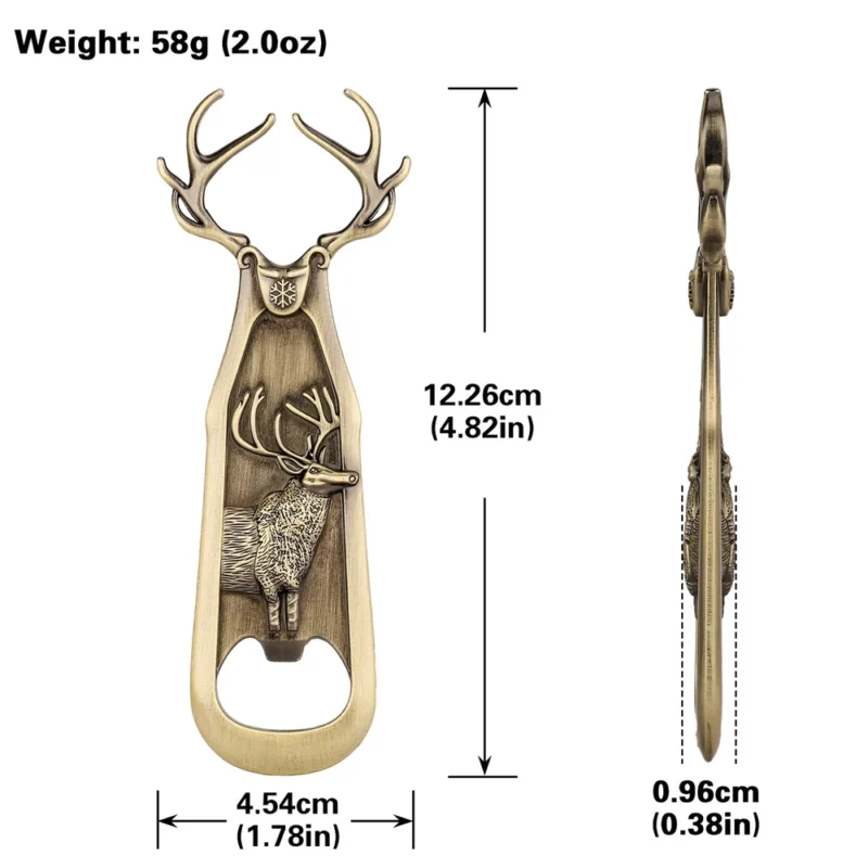 S2315d2f8b9404c06a41a5d191bd594c7B.webp Alloy Metal Beer Bottle Opener Deer Reindeer Antlers Design Openors Kitchen Bar Tool Christmas Thanksgiving Birthday Gift
