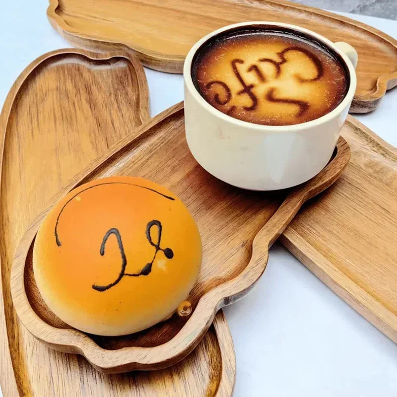 Japanese Wooden Tea Tray Multi Functional  Fruits Desserts Bread Storage Heat Resistant Solid Wood Home Decor Kitchen Essential‌