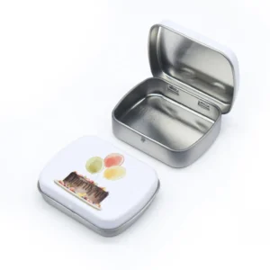 Metal Mini Hinged Iron Box Rectangular Empty Tin Storage Box Jewelry Pill Candy Cases Container Cosmetic Organizer Home Supplies