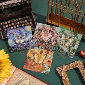 2024 Cute Butterfly Metal Bookmark Colorful Bronzing Bookmark With Chain Gifts For Book Lovers Readers Writers Friends Adults