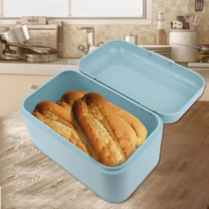 Metal Bread Box Solid Bread Bin Bread Storage Box Food Storage Containers for Kitchen Iron Household Food Container