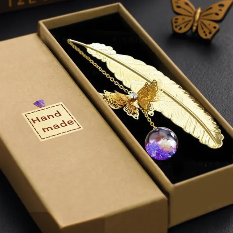 Elegant Metal Feather Bookmark Gift for Women Book Lovers Teachers Ideal for Birthdays Christmas Mothers Day
