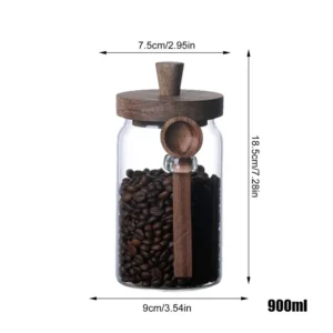 Glass Jars Glass Bottle Coffee Can Snack Storage Jar Glass Airtight Canister Sealed Food Container Ginger Cereal Dispenser