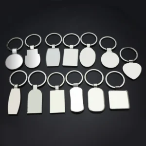 S260e16462bce4707a42d61243c0ae092C.webp 1PC New Metal Keychain Blank Keychain Stainless Steel Keyplate DIY Metal Key Rings Jewelry Accessories