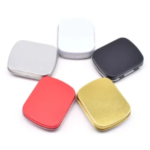 Metal Mini Hinged Iron Box Rectangular Empty Tin Storage Box Jewelry Pill Candy Cases Container Cosmetic Organizer Home Supplies