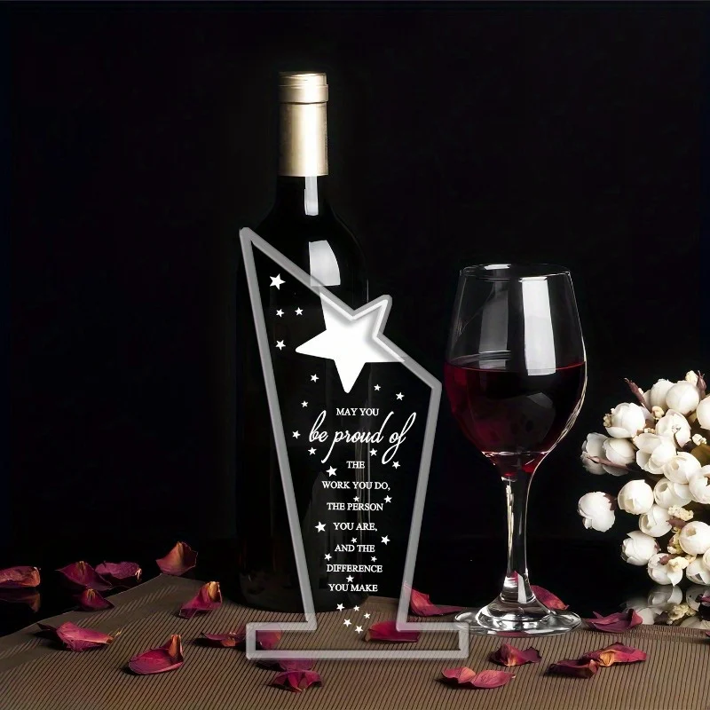 Acrylic Employee Appreciation Award, Thank You Trophy for Coworkers, Retirement Farewell Gifts for Adults, Women & Men