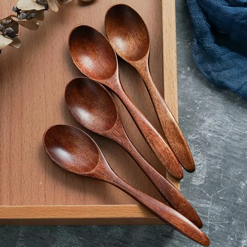S2c45b9e0c84a428d9be2cf36cfcb5dd9n.webp Wooden Spoon Wood Tableware Spoon Anti-Scald Tea Coffee Stirring Spoons Kitchen Cooking Utensil Tool Soup Teaspoon Cucharas 숟가락