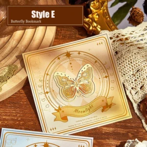 2024 Cute Butterfly Metal Bookmark Colorful Bronzing Bookmark With Chain Gifts For Book Lovers Readers Writers Friends Adults