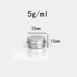 5/10/15/20/30/50/60/100/150/200/250g Aluminum Tins with Lids Silvery Tin Cans Round Metal Box Empty Ceam Jar Cosmetic Containers