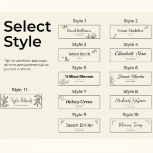 Custom Name Lighted Acrylic Desk Nameplate Modern Office Decor with Wood Base LED Name Sign Gift for New Job Boss Coworkers