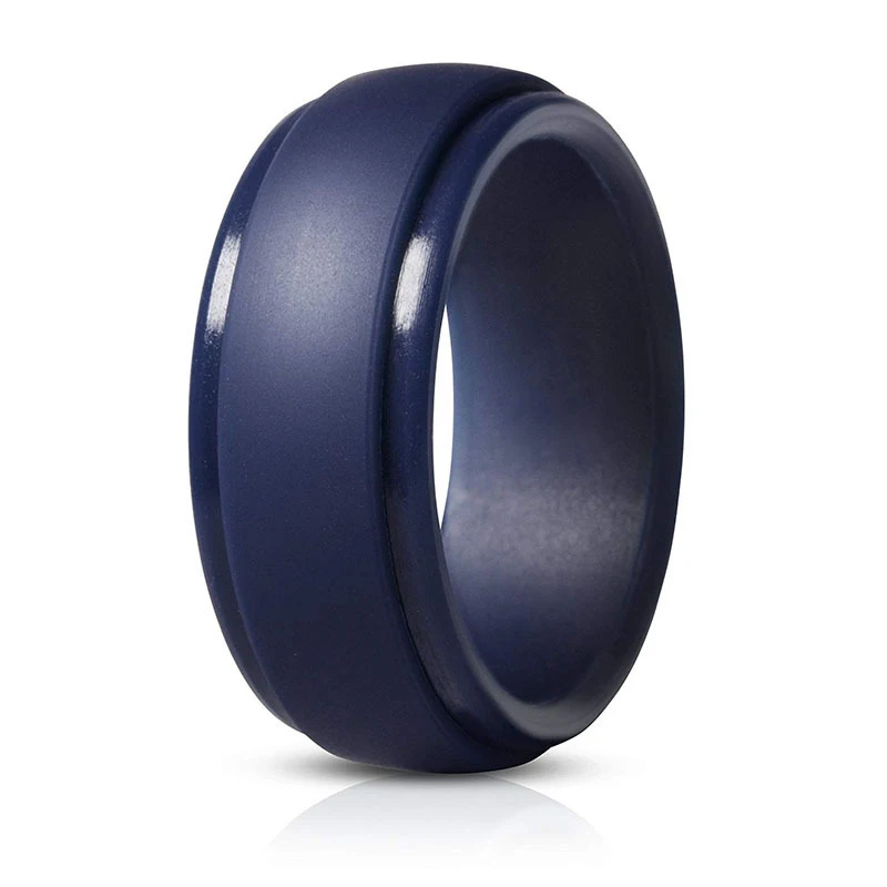 Silicone Rings Men Women Hypoallergenic Flexible Sports Antibacterial Silicone Finger Ring For Wedding Rubber Bands