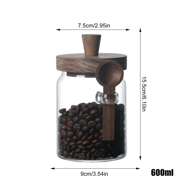 Glass Jars Glass Bottle Coffee Can Snack Storage Jar Glass Airtight Canister Sealed Food Container Ginger Cereal Dispenser