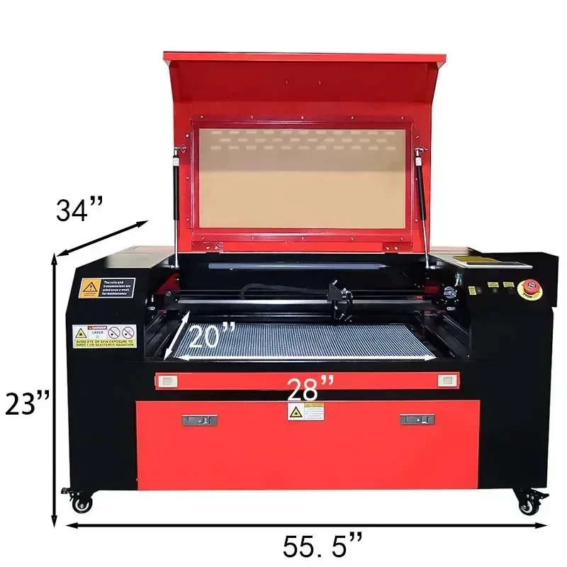 VEVOR Laser Engraver CO2 Laser Engraving Machine RUIDA Board Compatible with Lightburn 60-130W Laser Tube Woodworking Tools