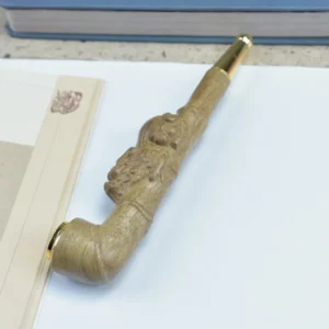 Double Filter Red Sandalwood Smoke Pipe Carved Dragon Mouth Real Wood Cleaning Friendly Compact And Durable Smoking Accessory