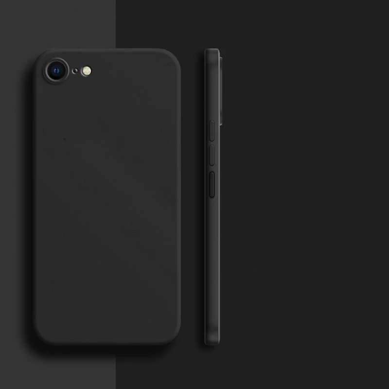 For iPhone 8 Case For iPhone SE 2022 2020 7 8 Plus Cover Case Luxury Shockproof Soft TPU Liquid Silicone Phone Back Cover Case