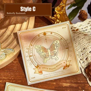 2024 Cute Butterfly Metal Bookmark Colorful Bronzing Bookmark With Chain Gifts For Book Lovers Readers Writers Friends Adults