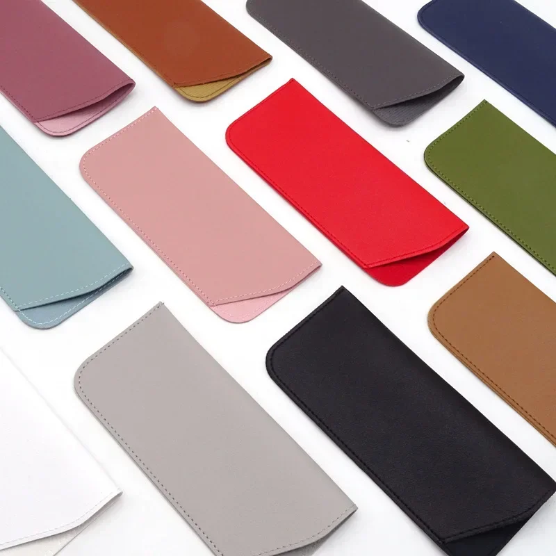 1Pcs PU Leather Glasses Bag Sunglasses Reading Eyeglasses Protective Cover Case Box Pouch Eyewear Protector Case Accessories