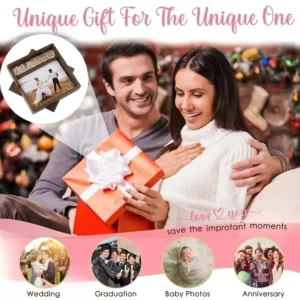 Free Custom Walnut Maple Wood Storage Box Photography Jewelry Wedding Gift Album USB Box Natural Wooden Case 16.9X16.9X3.5cm