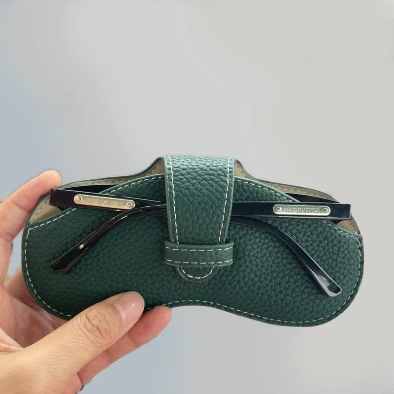 Glasses Case Women Leather Soft Glasses Bag Fashion Portable Sunglasses Box Bag Accessories Solid Eyewear Protector Case Pouch