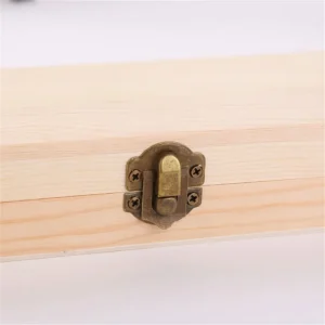 Rectangle Wooden Pencil Box Makeup Organizer Pen Container Stationery Box Plain Desktop Wooden Storage Box Student Gift