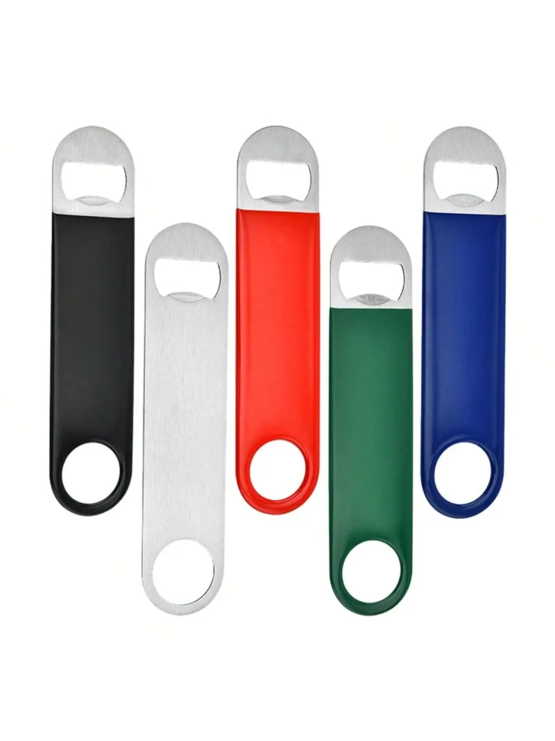 Bartender Bottle Opener, Beer Bottle Openers, Speed Openers, Rubber Coated Stainless Steel 7 inch