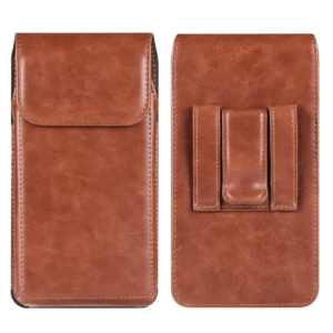 Luxury Leather Belt Clip Phone Case Men Travel Waist Bag For iPhone 17 16 15 14 13 12 11 Pro Max XS 7 8 Plus Holster Pouch Cover