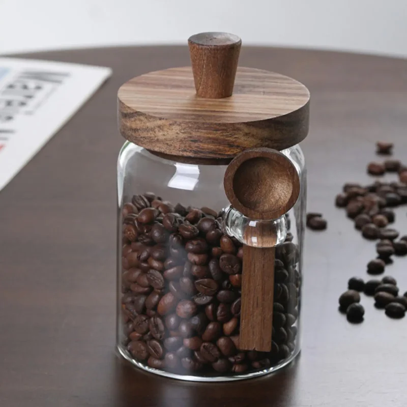 Glass Jars Glass Bottle Coffee Can Snack Storage Jar Glass Airtight Canister Sealed Food Container Ginger Cereal Dispenser