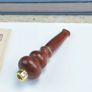 Double Filter Red Sandalwood Smoke Pipe Carved Dragon Mouth Real Wood Cleaning Friendly Compact And Durable Smoking Accessory