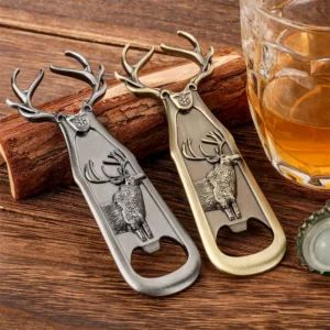 S438a7087fca9404e8e04ba3b7d2b4cc55.webp Alloy Metal Beer Bottle Opener Deer Reindeer Antlers Design Openors Kitchen Bar Tool Christmas Thanksgiving Birthday Gift