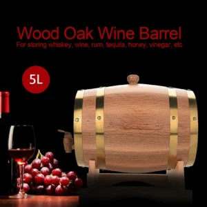 Barrel for Beer Oak Timber Wine Barrel Vintage Wood Oak Timber Wine Barrel for Beer Whiskey Rum Port Vintage 1.5/3/5/10L