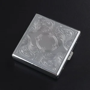 20PCS Metal Cigarette box stainless steel Embossed Portable Cigarette case personalized fashionable storage box Smoking Tool