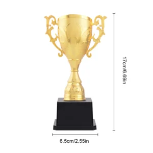 Gold Award Model Trophy Cups Plastic/Metal Sculpture Trophies 37/21/17cm Competition Soccer Craft Souvenirs Winner Medal