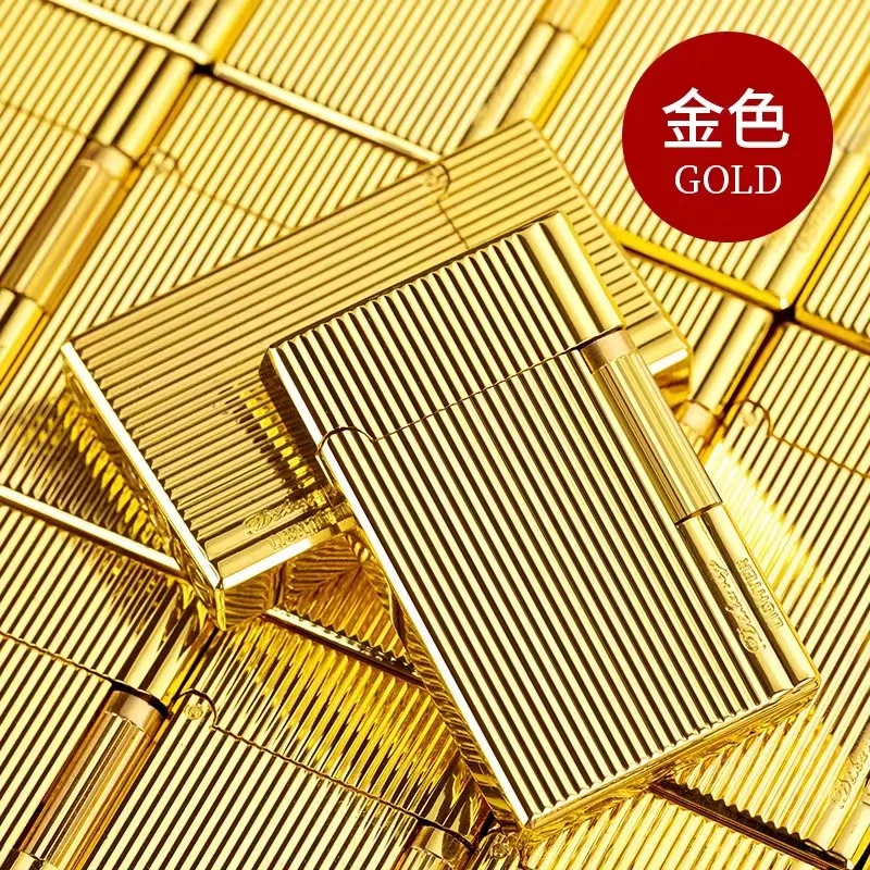 Metal Stripe Loud Lighter Unusual Lighters Cigarette Lighter Creative Wheel Lighter Butane Gas Lighter Open Fire Square Lighter