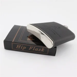 Stainless Steel Hip Flask Mini 7oz Pu Leather Wrap Whisky Flagon Alcohol Bottle Vodka Liquor Pocket Man Gift