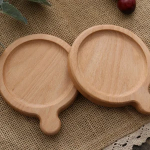 8.8cm Walnut Wood Coasters for Glasses Mugs, Round Square Wooden Cup Mat Durable Tea Coffee Cup Pad Placemats