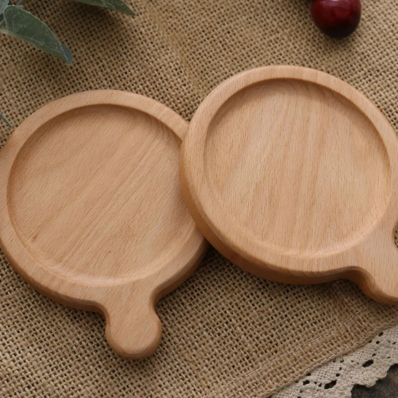 8.8cm Walnut Wood Coasters for Glasses Mugs, Round Square Wooden Cup Mat Durable Tea Coffee Cup Pad Placemats