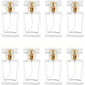 8pcs 30ml Glass Perfume Bottles Empty Refillable Clear Travel Perfume Spray Atomizer Bottle Perfume Bottle Atomizer Container