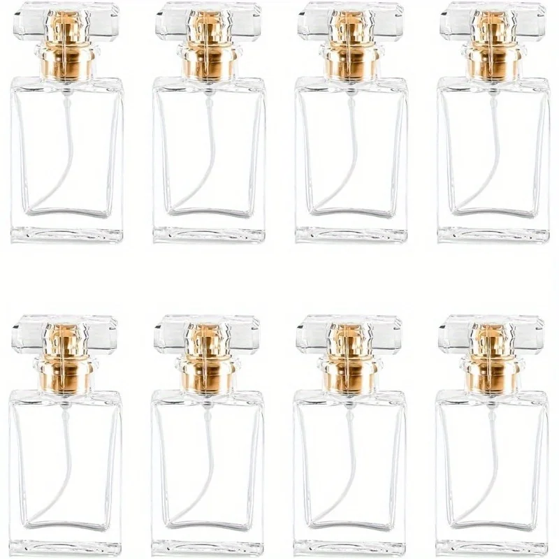 8pcs 30ml Glass Perfume Bottles Empty Refillable Clear Travel Perfume Spray Atomizer Bottle Perfume Bottle Atomizer Container