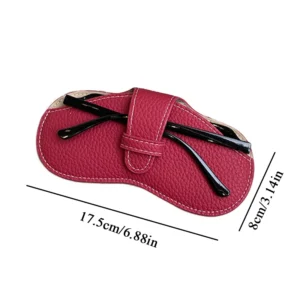 Glasses Case Women Leather Soft Glasses Bag Fashion Portable Sunglasses Box Bag Accessories Solid Eyewear Protector Case Pouch