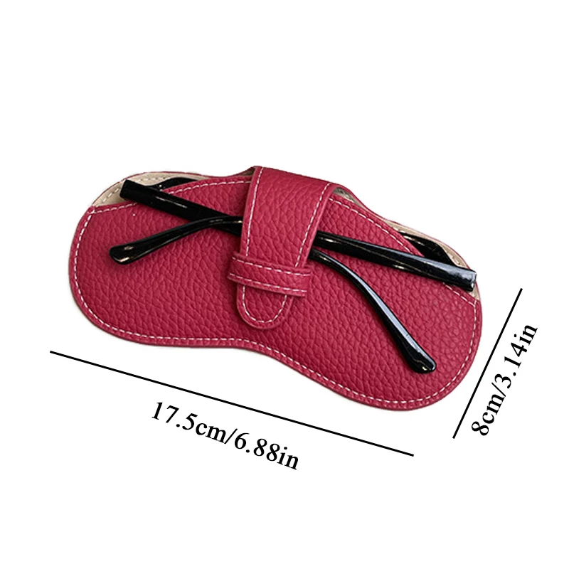 Glasses Case Women Leather Soft Glasses Bag Fashion Portable Sunglasses Box Bag Accessories Solid Eyewear Protector Case Pouch