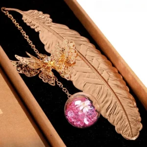 Elegant Metal Feather Bookmark Gift for Women Book Lovers Teachers Ideal for Birthdays Christmas Mothers Day