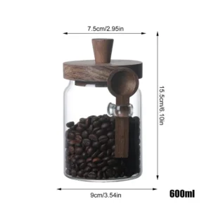 Glass Jars Glass Bottle Coffee Can Snack Storage Jar Glass Airtight Canister Sealed Food Container Ginger Cereal Dispenser