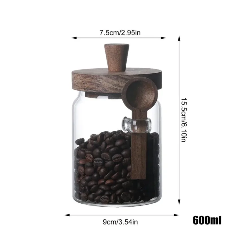 Glass Jars Glass Bottle Coffee Can Snack Storage Jar Glass Airtight Canister Sealed Food Container Ginger Cereal Dispenser