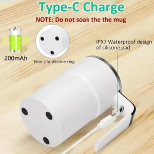 380ML Electric Coffee Self Mixing Mug IP67 Waterproof BPA-free Coffee Stirring Mug Rechargeable Automatic Magnetic Cup For Tea