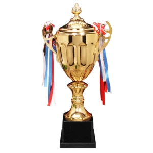 Gold Award Model Trophy Cups Plastic/Metal Sculpture Trophies 37/21/17cm Competition Soccer Craft Souvenirs Winner Medal