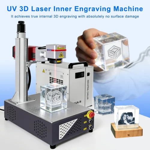 3D Crystal UV Laser Engraving 10W 5W 3D UV Inner Laser Marking Machine UV Laser Marking for Glass Crystal Metal Plastic Wood