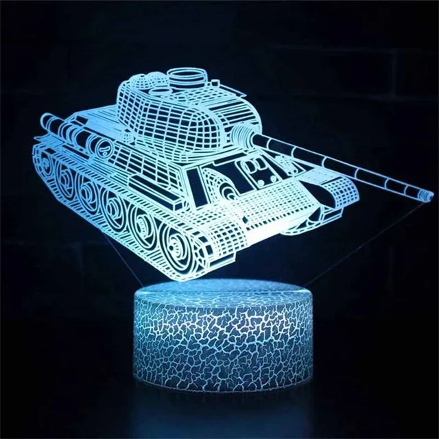 Car,Truck,Tractor,Excavator 3D Night Light LED Touch Illusion Table Lamp Baby Bedroom Decor Gift Lamps for Christmas Birthday