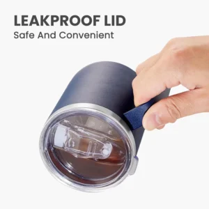 12oz Coffee Mug with Handle Sliding Lid,Stainless Steel Travel Tumbler Cup Double Insulated Camping Cup for Hot & Cold Drink Tea