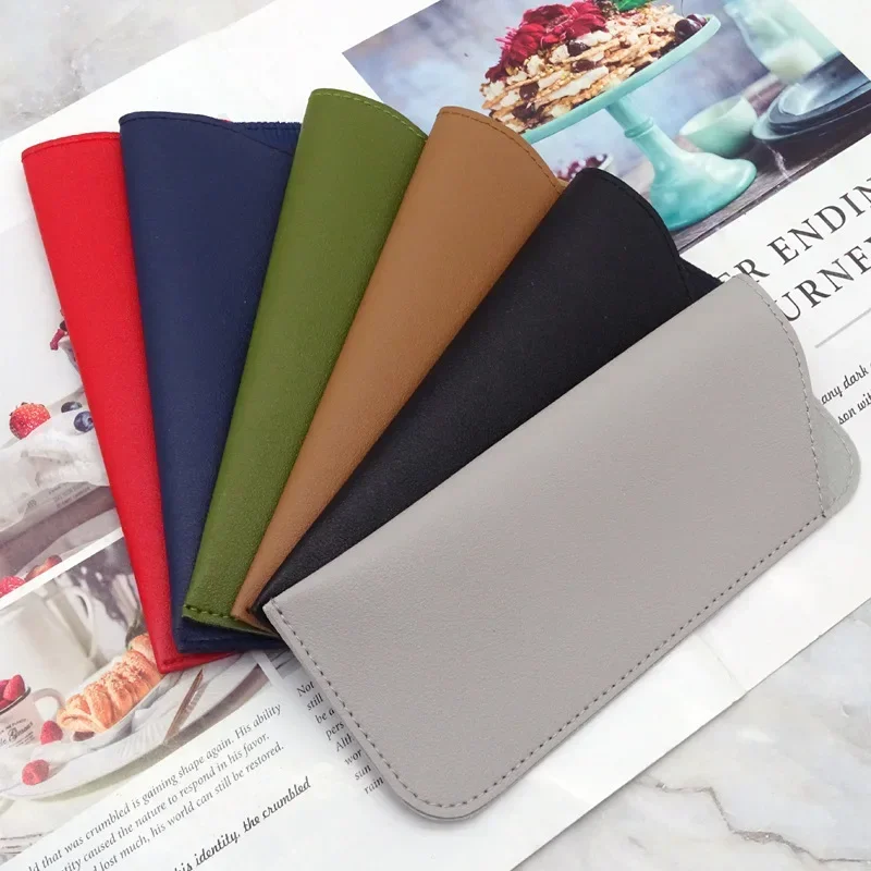 1Pcs PU Leather Glasses Bag Sunglasses Reading Eyeglasses Protective Cover Case Box Pouch Eyewear Protector Case Accessories